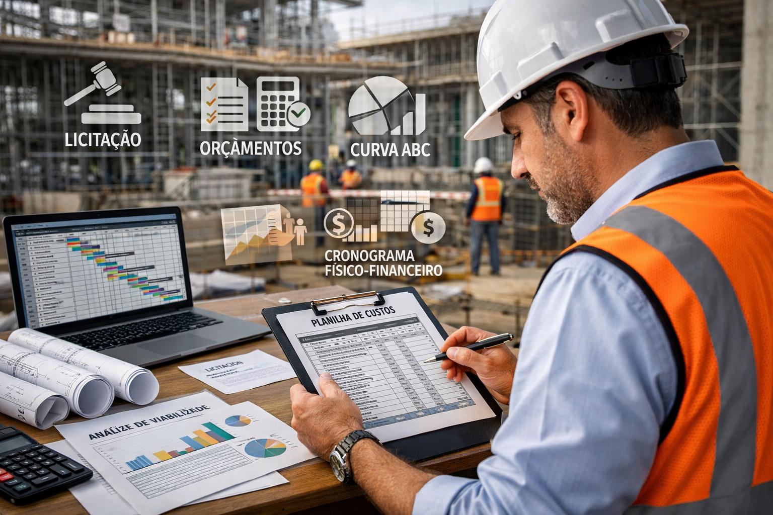 Equipe da Caltrix em canteiro de obras